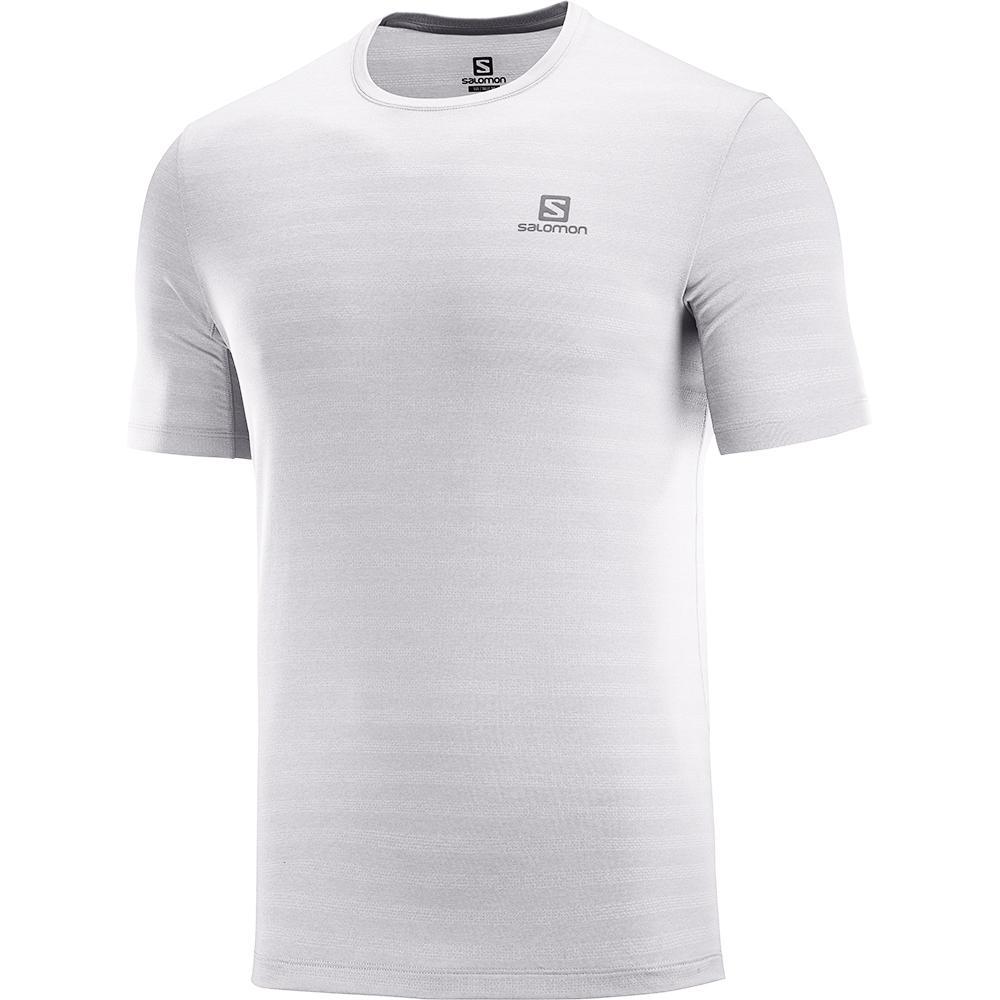 SALOMON XA M Philippines - Men's Tee Shirt - Grey | 726458-KOE